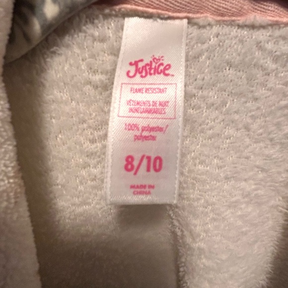 Justice Cream Star-Patterned Children Robe - Picture 3 of 5